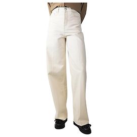Totême Creme weit geschnittene Jeans - Größe UK 6 Roh