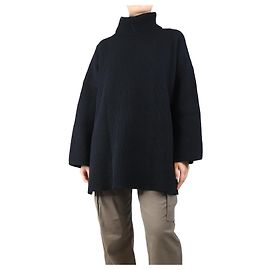 Joseph Poncho en tricot côtelé noir - taille M Noir