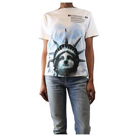 Off White T-shirt bianco della statua della libertà - taglia XS Bianco