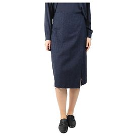 Cédric Charlier Blaue Woll-Midirock - Größe UK 12 Blau