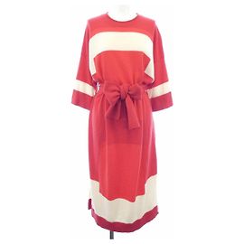 Hermès Vestido de cachemira Hermes Blanco Roja