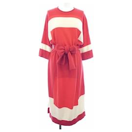 Hermès Robe en cachemire Hermes Blanc Rouge