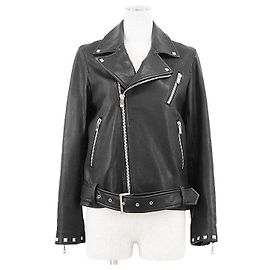Autre Marque GRACE Class Lamb Nappa Leather Riders Jacket Black