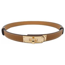 Hermès Hermes Kelly 18mm Standard brauner Gürtel Braun
