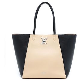 Louis Vuitton Sac LockMe Cabas Marron Marron Beige