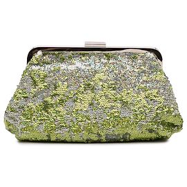 Clutch con cornice verde in paillettes Dolce & Gabbana Verde