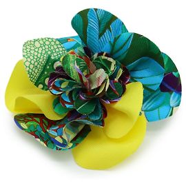 Broche de seda Flora Corsage de Hermès Amarillo