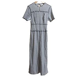 Autre Marque Snidel Gingham Mellow Dress White Blue