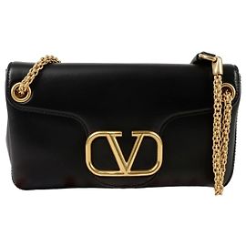 Valentino Borsa a tracolla con borchie e logo Nero