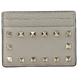 Valentino Rockstud Card Holder Brown
