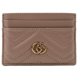 Gucci Billetera de Tarjeta GG Marmont Rosa