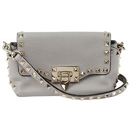 Valentino Borsa a spalla Rockstud Mini Marrone