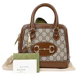 Gucci Bolsa de ombro mini Horsebit com alça de mão Marrom