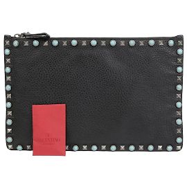 Valentino Clutch Rolling Rockstud Nero