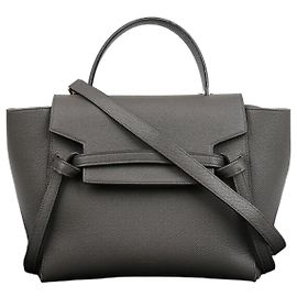 Céline Bolsa de ombro Micro Tote com cinto Marrom