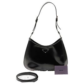 Prada Cleo Hobo Schultertasche Schwarz