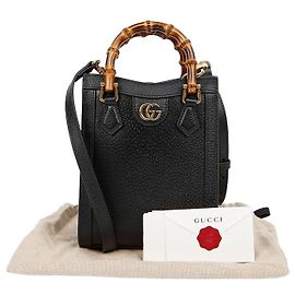 Gucci Diana Mini Tote Schultertasche Schwarz