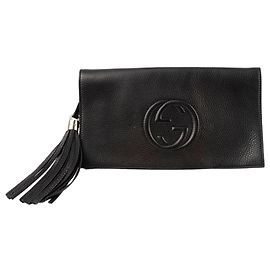 Gucci Soho Quaste Clutch Schwarz