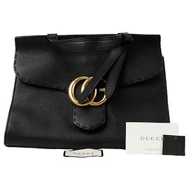 Gucci GG Marmont Small Tote Shoulder Bag Black