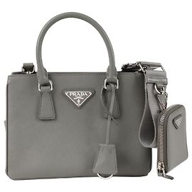 Prada Sac à main Galleria Mini Tote Marron