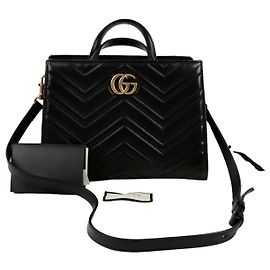 Gucci GG Marmont Tote Shoulder Bag Black