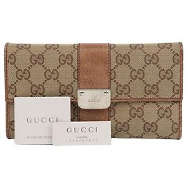 Gucci GG Flap Long Wallet Brown