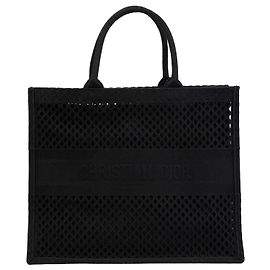 Dior Große Netz-Tote-Tasche Schwarz