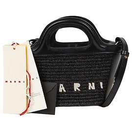 Marni Bolsa de Ombro Micro Tote Tropicalia Preto