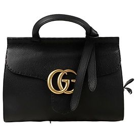 Gucci GG Marmont Small Tote Shoulder Bag Black