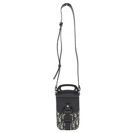 Christian Dior Handbag Black Blue Beige