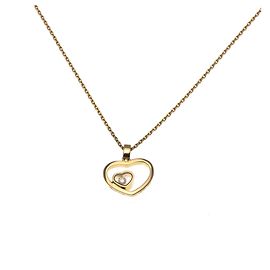 Collar de Diamante Chopard Happy Heart Dorado