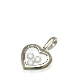 Colar Pendente de Ouro Branco com Diamantes Chopard Happy Diamonds 79/4611 Prata