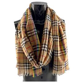 Bufanda de cuadros arcoíris Burberry Multicolor