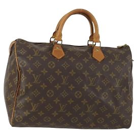 LOUIS VUITTON Bolsa de Mão Monogram Speedy 35 M41524 Auth LV am10413 Monograma