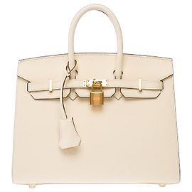 Hermès Bolsa HERMES Birkin 25 em Couro Bege - 102827 Bege