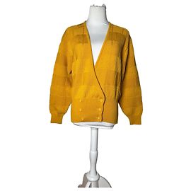 Pull V en V de Dior Vintage Jaune M Jaune