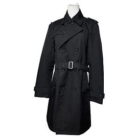 Vintage Burberry Polyester-Trenchcoat Schwarz L Schwarz