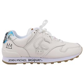 Autre Marque Leder Sneakers Sangacio x JEAN MICHEL BASQUIAT in Weiß, Größe 42 Weiß