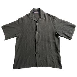 Camisa Louis Vuitton Mini Monogram em seda e algodão preta Preto Monograma