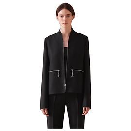 Hermès Hermes Black Wool Chaine D'Ancre Zip Jacket Black