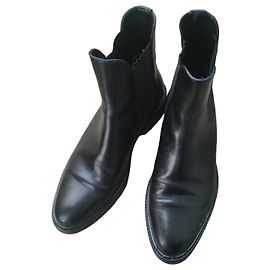 Bottines Minelli en cuir noir taille 38 Noir