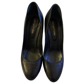 Décolleté Sergio Rossi in Pelle Nappa Nera Nero