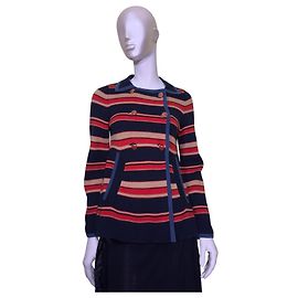 Marc by Marc Jacobs Blazer Kate à rayures double boutonnage coton Multicolore