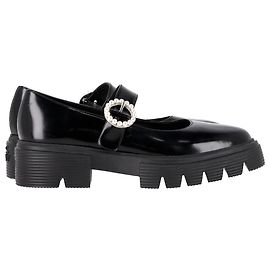 Stuart Weitzman Nolita Platform Mary Janes in Black Patent Leather Black