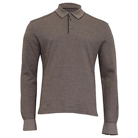 Ermenegildo Zegna Polo de manga larga Zegna en algodón marrón Castaño Roja