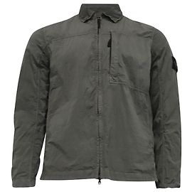 Stone Island Zipped Shirt Jacket in Green Polyamide Green Olive green
