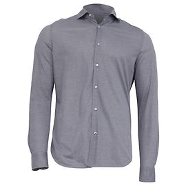 Camicia button-down a maniche lunghe Loro Piana in cotone grigio Grigio