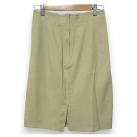Falda de lana y algodón Jil Sander Beige