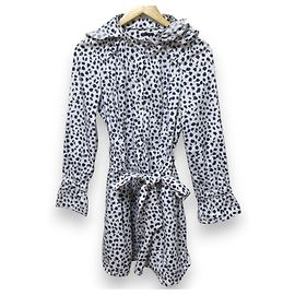 Autre Marque Abrigo de primavera con capucha y estampado TO BE CHIC Blanco Azul marino