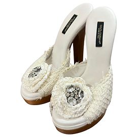 Dolce & Gabbana Sandales Bijou Corsage Dolce&Gabbana Blanc
